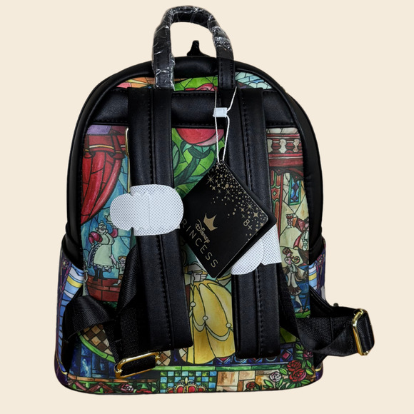 LOUNGEFLY Disney Parks Mini Backpack Castle Series Beauty & the Beast Belle NWT - Picture 16 of 16